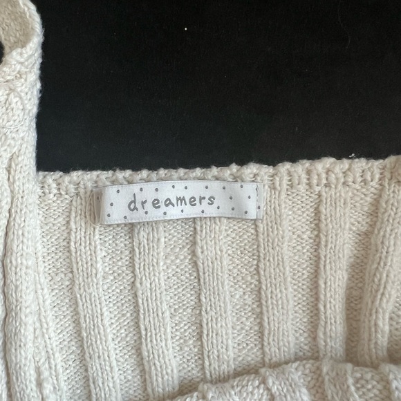 3/$15 Cream Knit Women's Crop Top - Picture 4 of 5
